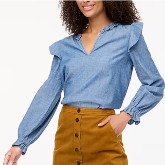 J. Crew Blue Blouse - Picture 1 of 4